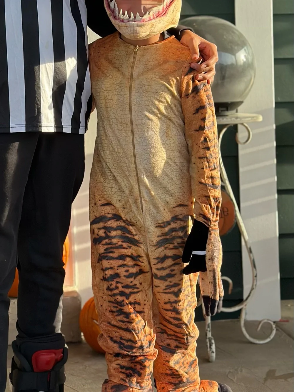 Kids Orange dinosaur Halloween costume
